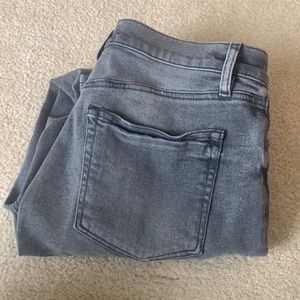Gray loft jeans.